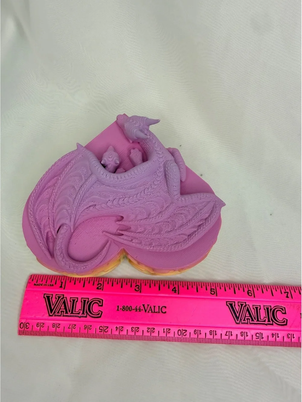 Sweet Pink Heart Dragon Dice & Treasure Box 3D Printed D&D